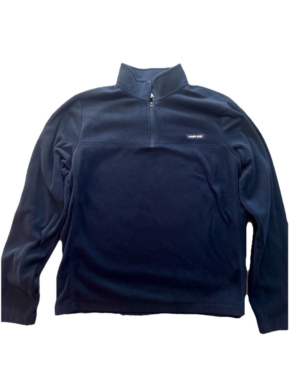 Men’s Lands' End Navy Blue Half-Zip Fleece Pullover M/T medium tall